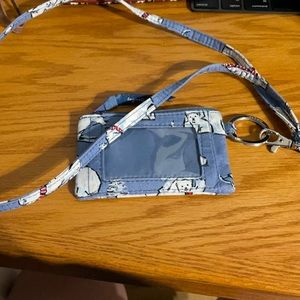 vera bradley polar bear pouch and lanyard
